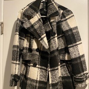 Lovely Black and white peacoat